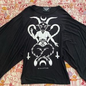 Killstar Baphomet Bat Sleeve Dress Sz S
